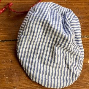 Seersucker style Poorboy hat for baby boys